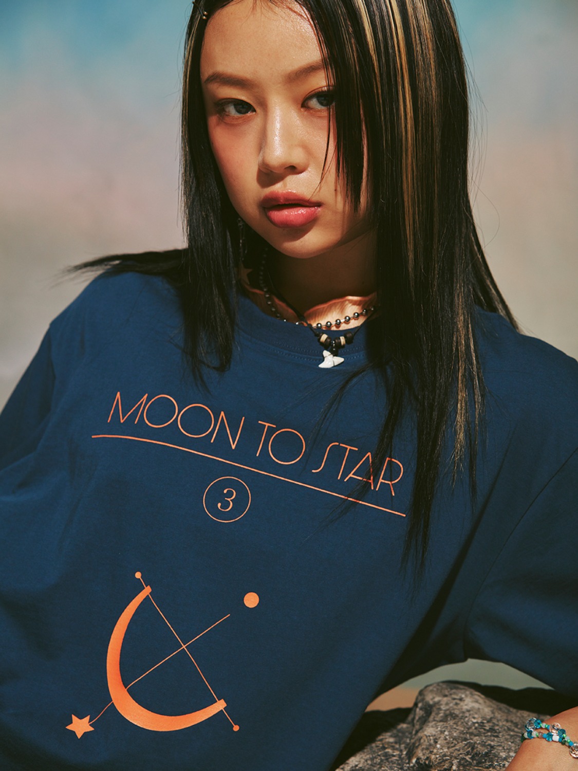 [미미카위] MOON STAR TOP/BLUE